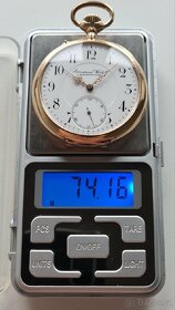 Zlaté 14K kapesní hodinky IWC Schaffhausen
- 10