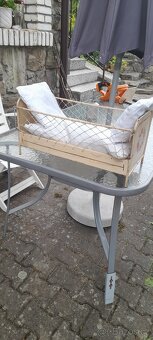 Starožitna plechová postýlka pro panenky - 10