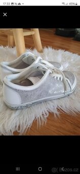 Barefoot tenisky ZAQQ - TIQQ Silver White stříbrné vel. 42 - 10
