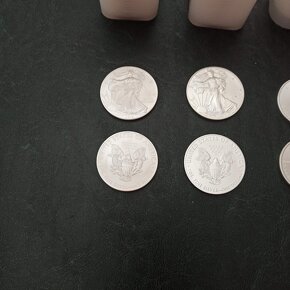 STŘÍBRO a ZLATO American Eagle, Maple, Panda a US Morgan atd - 10