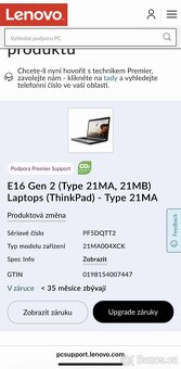 Notebook Lenovo ThinkPad E16 G2 Black (21MA002SCK) - 10