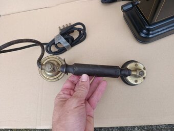 Velmi starý dánský telefon Jydsk, top zachovalý ks do sbírky - 10