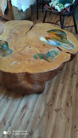 epoxidový nábytek s minerály, toaletní stolek, stojací lampa - 10