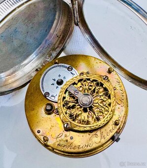 PÁNSKÉ STŘÍBRNÉ GRAVÍROVANÉ ŠPINDLOVKY VACHERON FRERES GENEV - 10