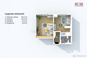 Podnájem bytu 1+1, 32 m², Ústí nad Labem, ul. Peškova - 10
