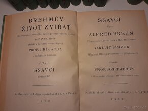 Alfred Brehm, Brehmův život zvířat I.-IV. (11 svazků) 1926 - 10