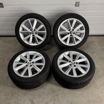 Alu kola Škoda, zimní Nokian 6mm 215/45 R16, 5x100 - 10