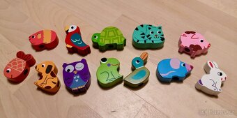 Sada dřevěných hraček a her Vilac vaření zvířátka hodiny - 10