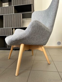 Culty designové křeslo Siderno s podnožkou šedé - 10