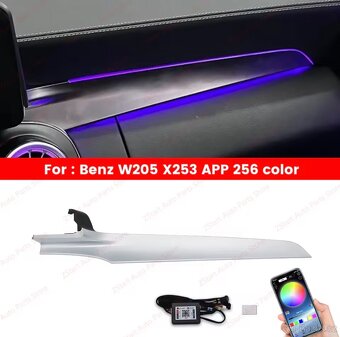 Mercedes W205 LED osvětlení ventilátorů a středové lišty - 10