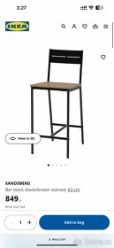 Stůl a 2 barové židle Ikea Sandberg - 10