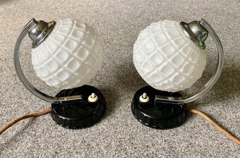 lampa lampička Art deco lampička chrom svítidlo staré - 10