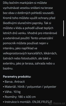 Boční markýza 180x400cm - 10