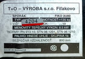 Sporák Thorma Fiko 3U80 - nový, nepoužitý - 10