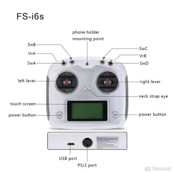 FLY SKY FS -I6S ovladač dron, helikop a jiné - 10