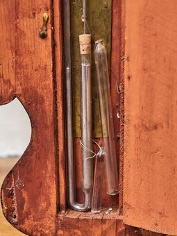 Velký starožitný barometr s teploměrem Boston V 102,5 cm - 10