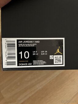 Jordan 1 Mid tenisky, vel. 44 - 10