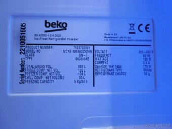 Lednice Beko MCNA366E60ZXBHN, 184 x 60 cm, C class - 10