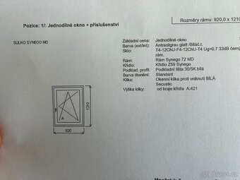 Jednodílné plastové okno - 10