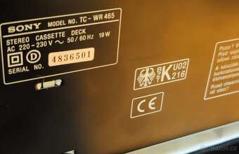 Sony TC-WR465 Double Cassette Deck - 10