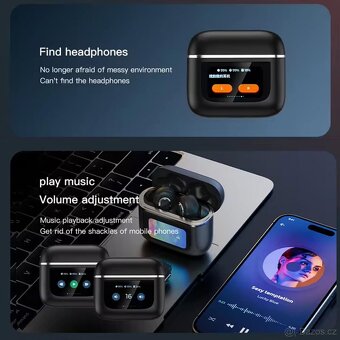 Bezdrátová sluchátka s dotykovým displejem a ANC - 10