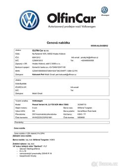 Volkswagen Passat Variant HL 2,0 TDI 4Mot 7DSG 176 kW 2016 - 10