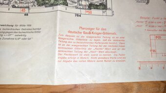 2 vojenské služební mapy, 1936, 1938, němčina. - 10