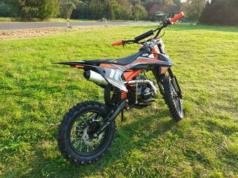 Pitbike Shark E-start 125ccm 17x14 oranžová - 10
