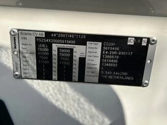 Scania 540S NGS - 4x2 - NB – Tahač + Hydraulika 2 okruhová - 10