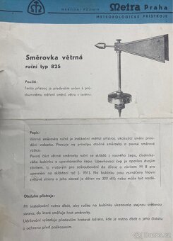 Měřič síly větru ruční typ 825 Metra Praha cena 1000 Kč - 10