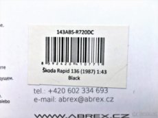 Model ŠKODA Rapid 136 GB Black "anglická verze" Abrex 1/43 - 10