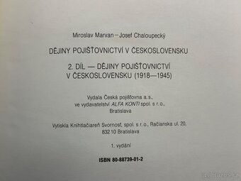 Dějiny pojišťovnictví v Československu 1-3 komplet 1.-3. díl - 10