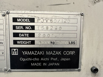 3 osé - obráběcí centrum Mazak FJV 60/120 - 10