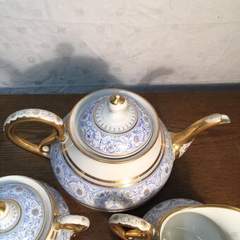 Biedermeier porcelánová sada konvice cukřenka džbánek - 10