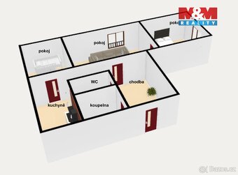 Prodej bytu 3+1, 59 m², Náchod, ul. Běloveská - 10