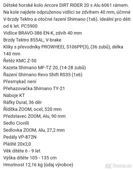 Dětské horské kolo Arcore DIRT RIDER 20 - 10