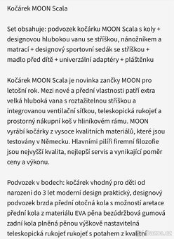Kombinovaný kočárek Moon Scala Cream 2018 - 10