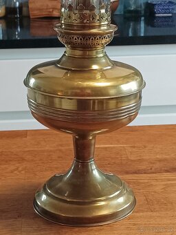 ART DECO STAROŽITNÁ FRANCOUZSKÁ MOSAZNÁ PETROLEJKA GAUDARD - 10