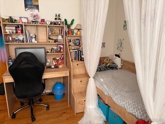 Patrová postel (3 děti)+úložný prostor + PC stůl a komoda - 10