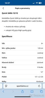 Sportovní dívčí koloběžka Quick s nafukovacími koly - 10