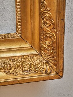 Starožitný zlacený rám na obraz – Biedermeier, 145 × 90 cm - 10