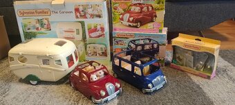 Sylvanian sada 2x autíčko plus karavan - 10