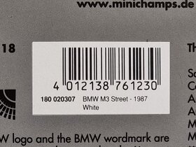 BMW E30 M3 1987 1:18 Minichamps - 10