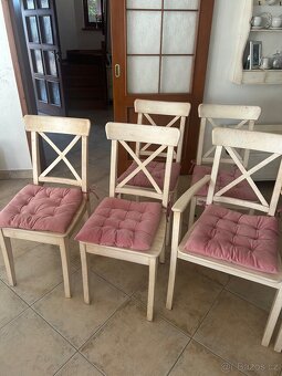 Provence jídelní židle světla patina - 10