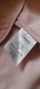 Lindex pudrový dlouhý kabát / přehoz s páskem - 10