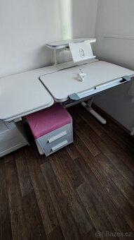 Dětský rostoucí psací stůl VITRO bílo-šedý - 10