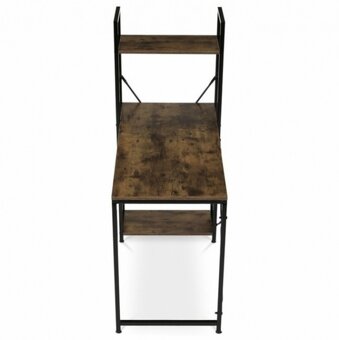 Psací stůl s regálem v designu dubu a starého dřeva - 10