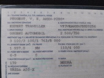 Rodinné 9 Peugeot Travel Expert - 10