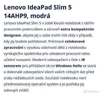 Lenovo IdeaPad slim 5 14" oled ahp9 - 10