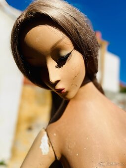 Retro, strará figurína z 60.–70. let – sádrová - 10